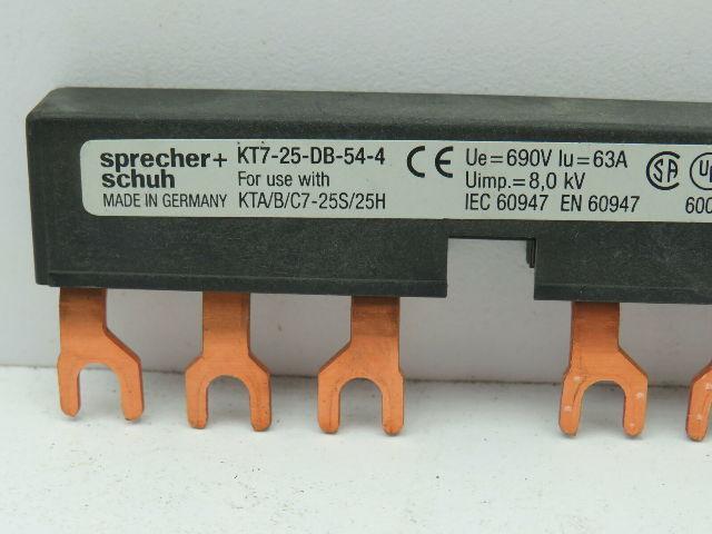 Sprecher Schuh KT7-25-DB-54-4 Terminal Block Busbar for KTA/B/C7-25S/25H