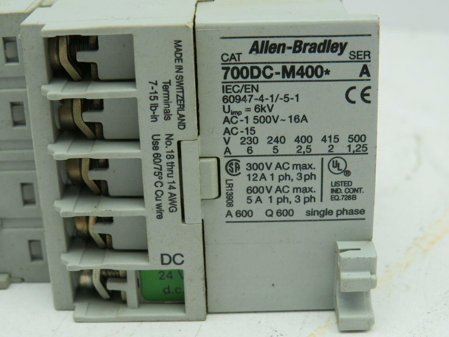 Allen Bradley 700DC-M400*/A Control Relay 600VAC 5A Ser A W/195-MA22/A Lot of 6