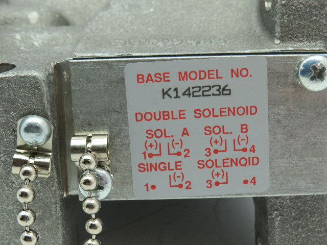 Parker Schrader K142236 Double Solenoid Valve Manifold Sub Base 1" Valveair II
