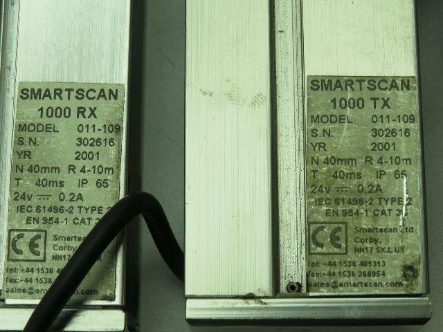 Smartscan 011-109 Safety Light Curtain 40odc x 920mm 3-15m Range 1000 TX RX