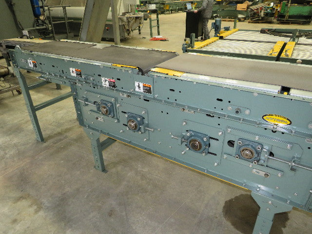 Hytrol 18"x15' Belt Conveyor 3-Stage Gapper Accumulator Center Drive 50-98 FPM
