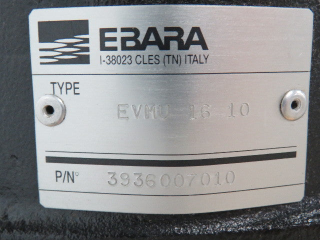 Flo Fab Ebara EVMU 16 10 Stainless Steel Vertical Multistage Pump 2"