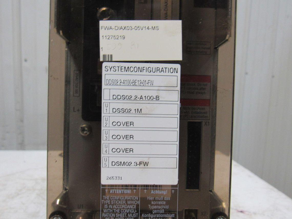 Indramat DDS02.2-A100-BE12-01-FW Ac Servo Controller
