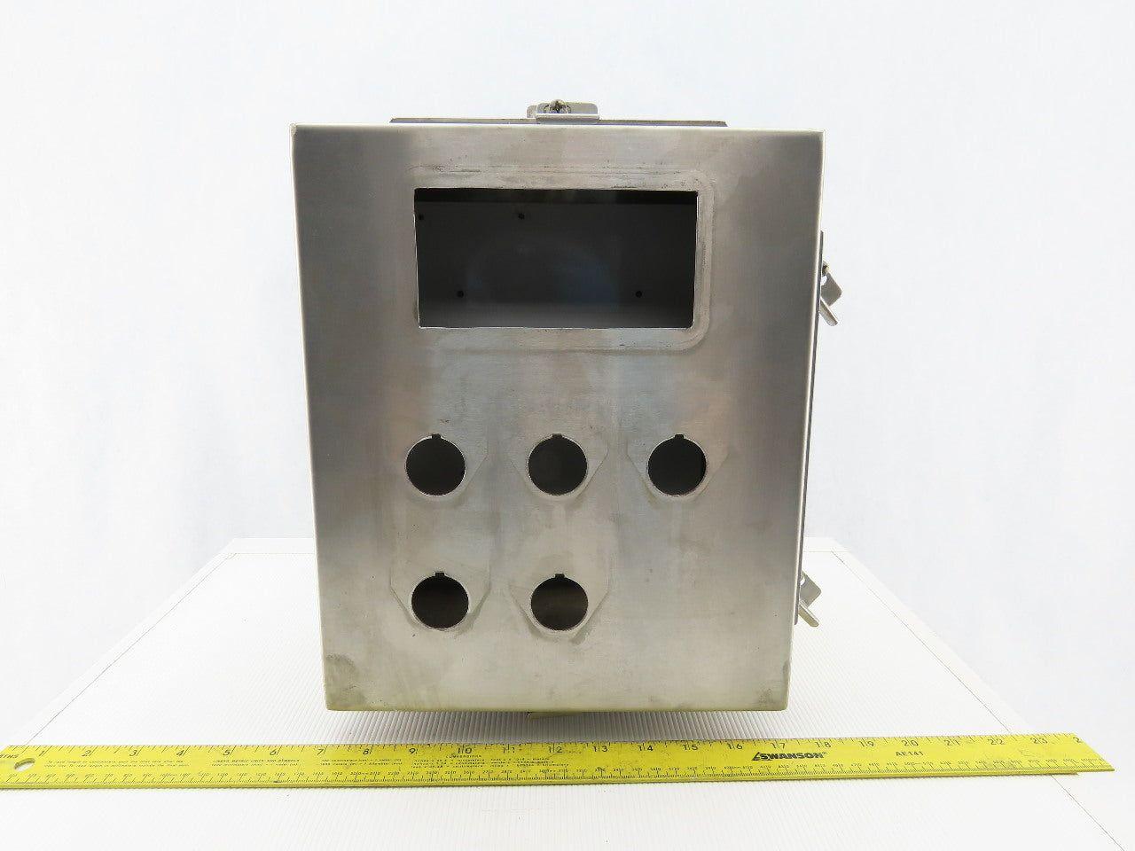 SCE 121006CHNFSS 12x10x6" Hinged Door Stainless Steel Electrical Enclosure