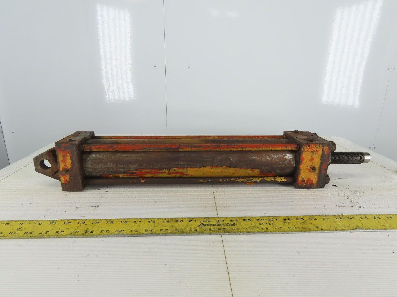 Hydraulic Tie Rod Cylinder 3.5" Bore 18" Stroke Clevis Mount