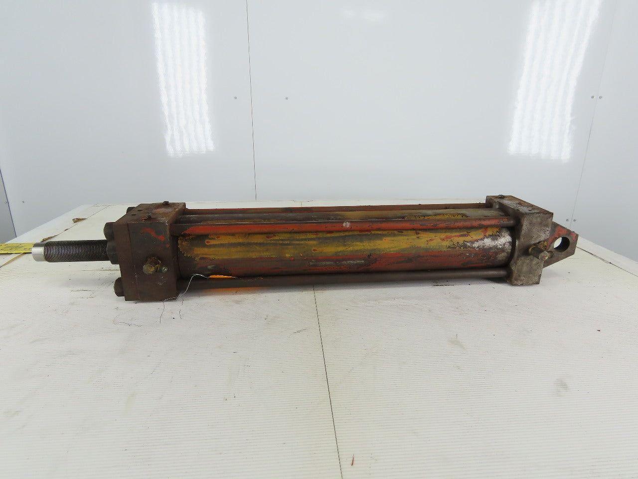 Hydraulic Tie Rod Cylinder 3.5" Bore 18" Stroke Clevis Mount