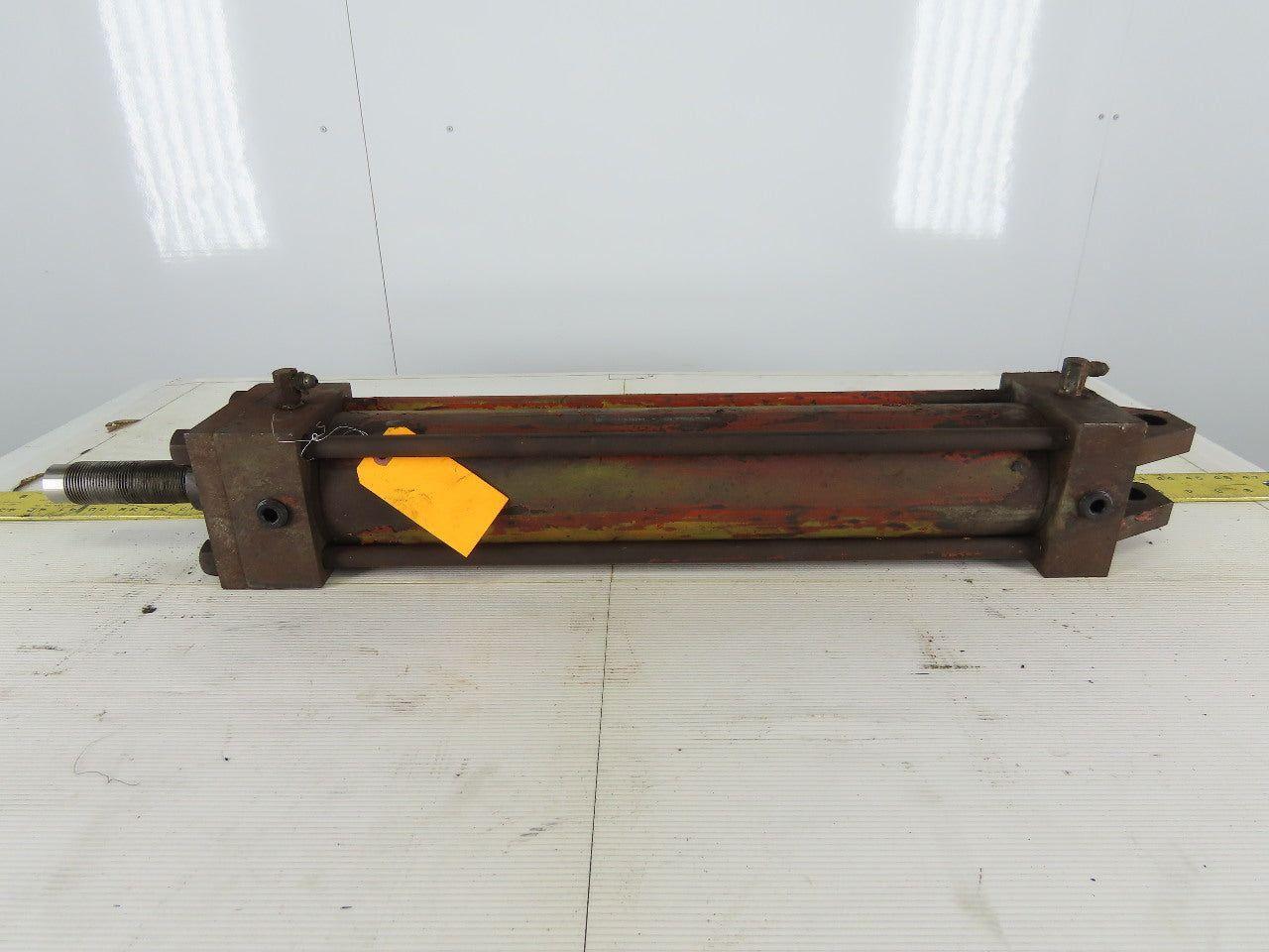 Hydraulic Tie Rod Cylinder 3.5" Bore 18" Stroke Clevis Mount
