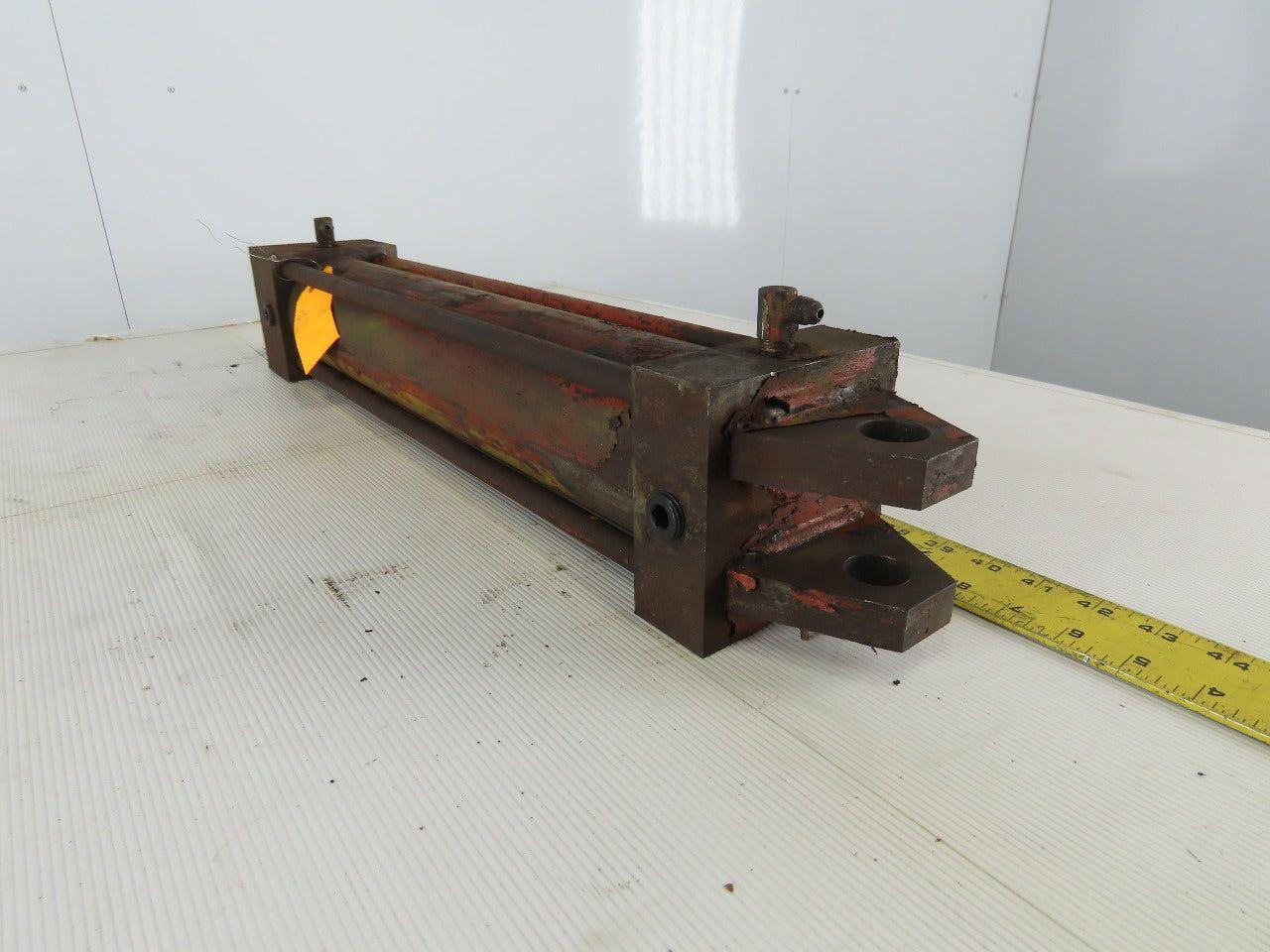Hydraulic Tie Rod Cylinder 3.5" Bore 18" Stroke Clevis Mount