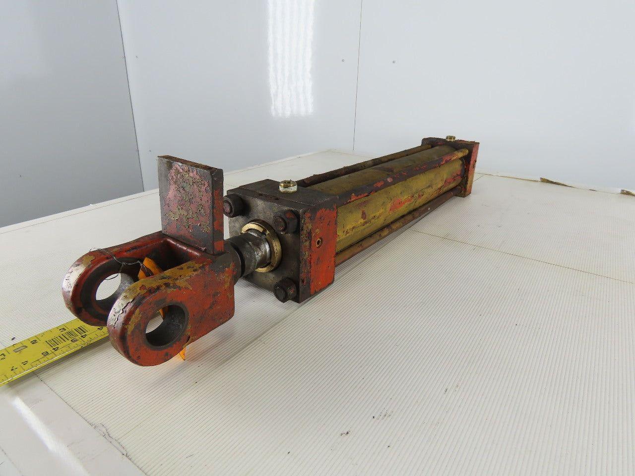Hydraulic Tie Rod Cylinder 3-1/2" Bore 18" Stroke Clevis Mount