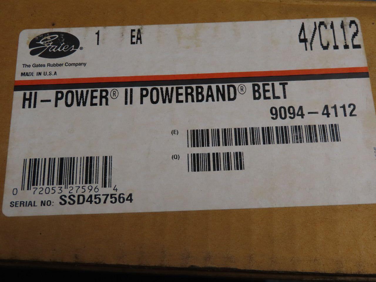 Gates 4/C112 9094-4112 Hi-Power II PowerBand Belt
