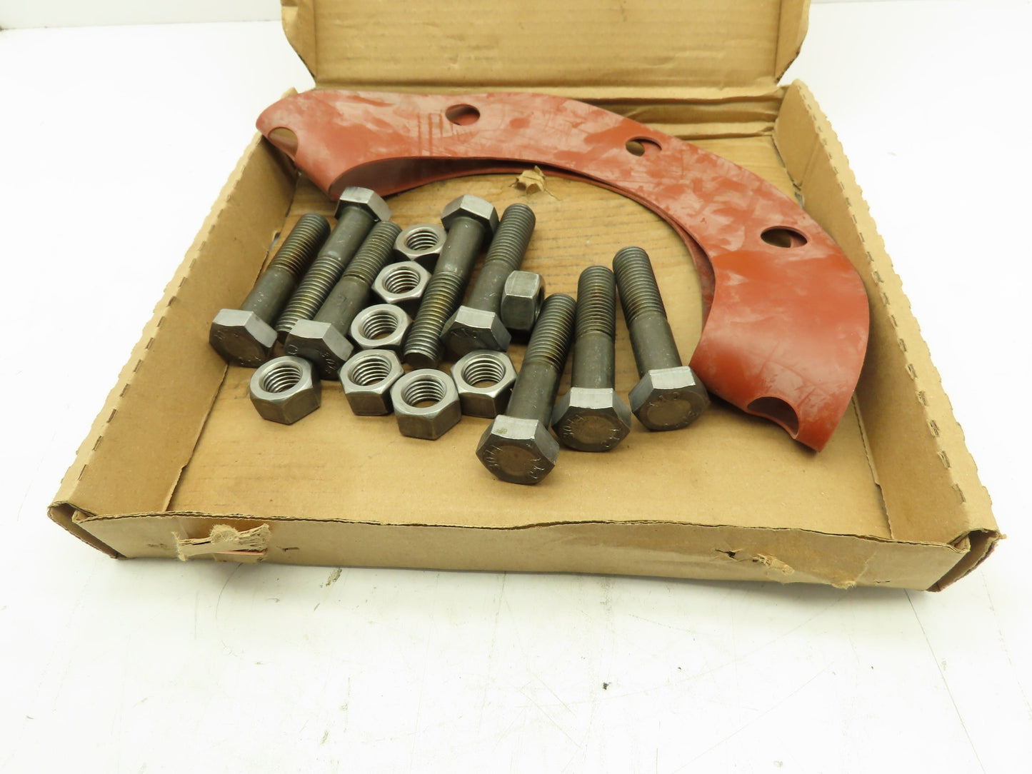 PlumBest 750593-001 Red Rubber Full Face Gasket 8" 150# w/Bolts & Nuts Lot of 3