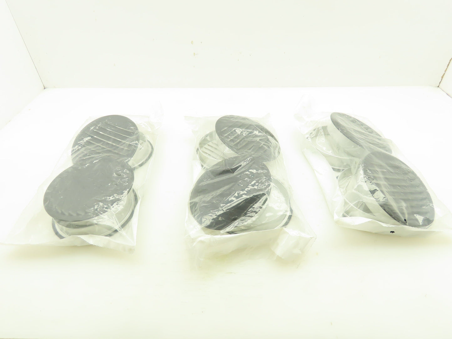 Maurice Franklin BLSN-100 4" Black Round Aluminum Louver 6 Bags of 4 Lot of 24