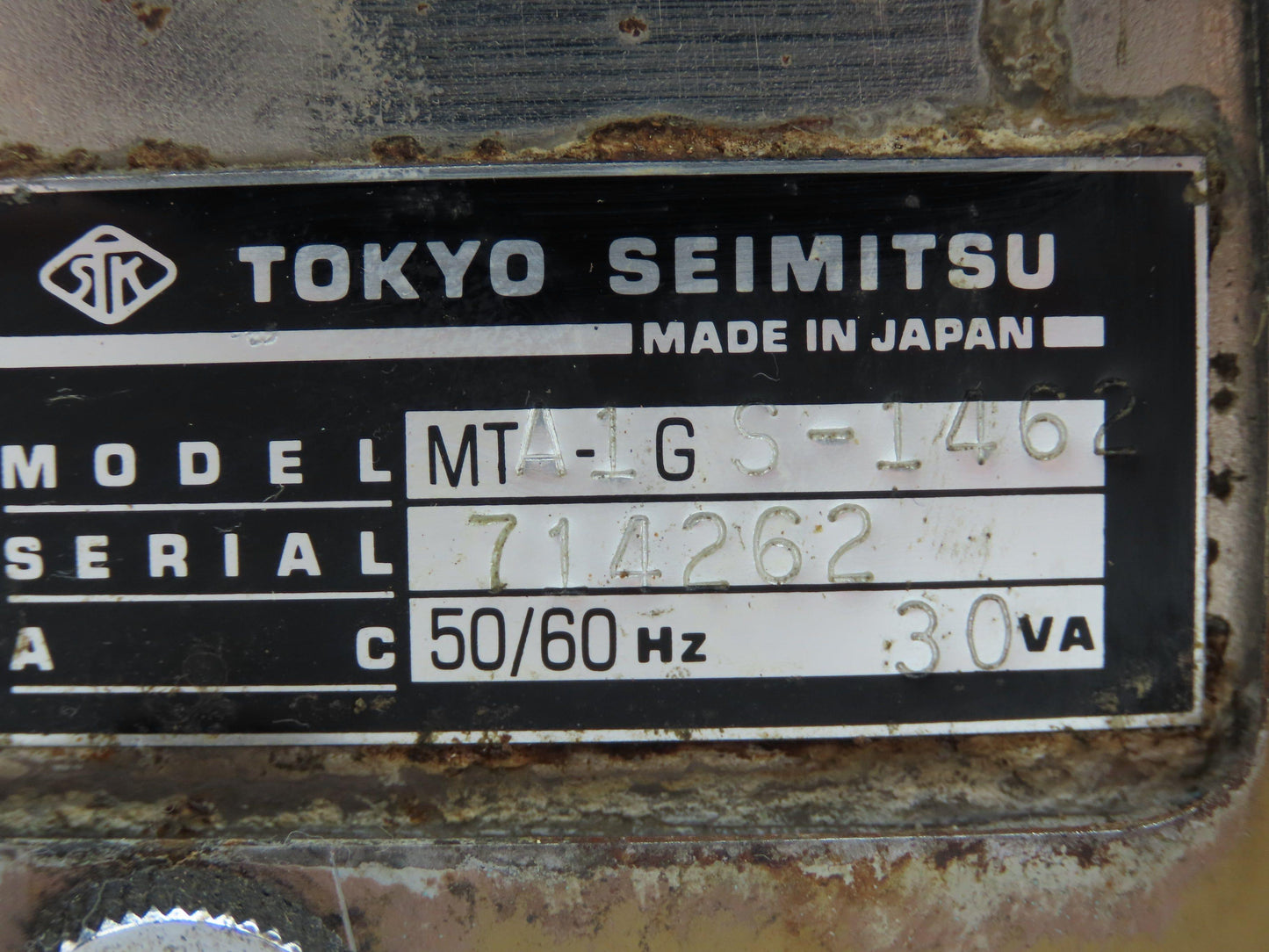 Tokyo Seimitsu MTA1GS1462 Multi-Selector Gage Head A 4 Selector 100VAC