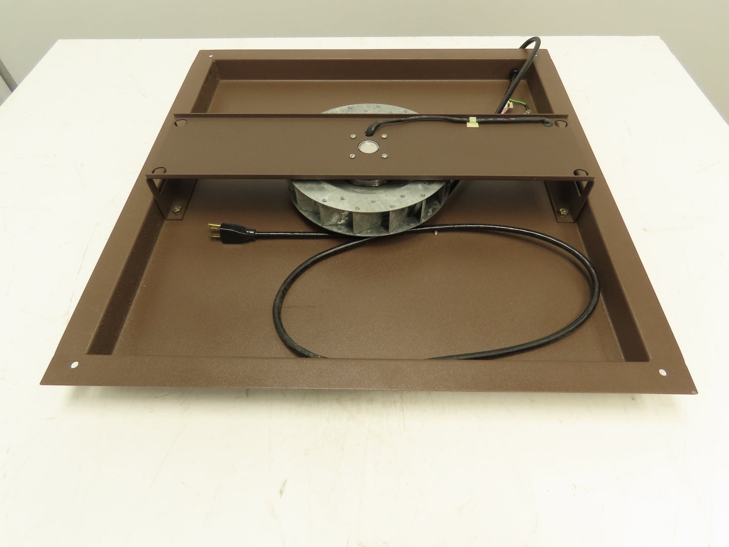 Hoffman Top Mount 9" Exhaust Fan for Steel Enclosure 24.25x25" Frame Brown 115V