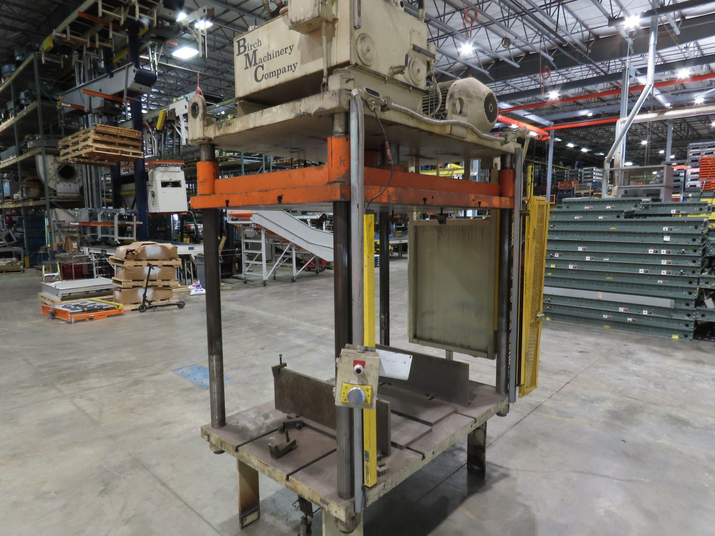 Birch 20 Ton 4-Post Vertical Hydraulic Die Casting Trim Press 25Hp 460V