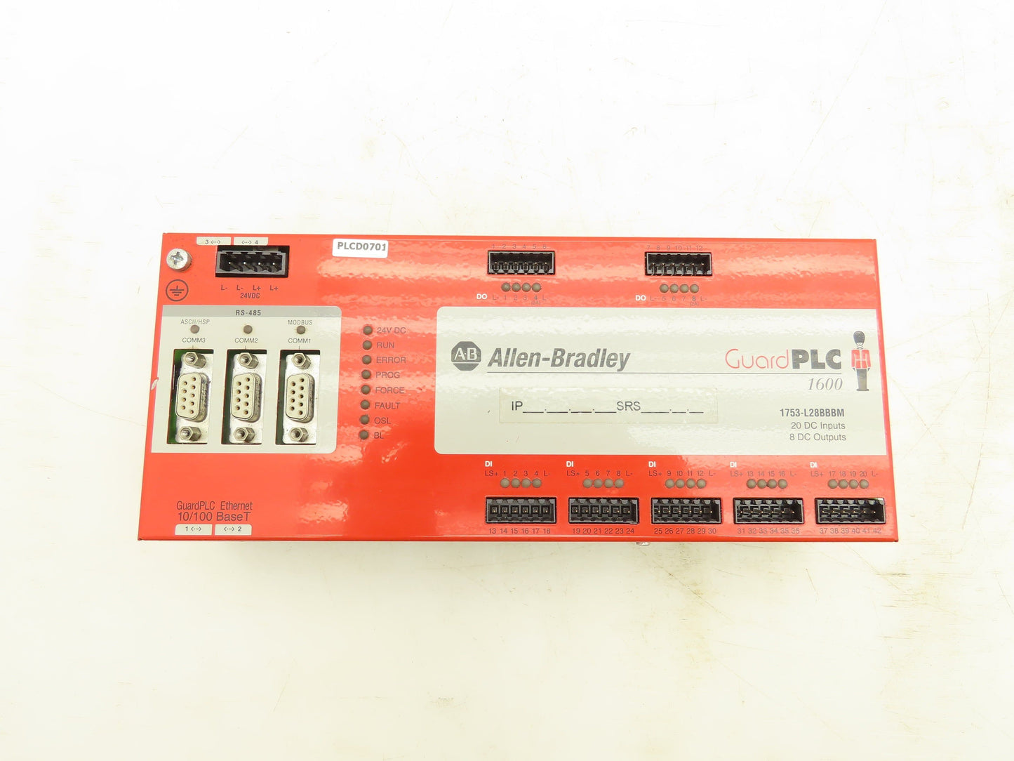 Allen Bradley 1753-L28BBBM GuardPLC 1600 I/O Module Safety Controller Ser C