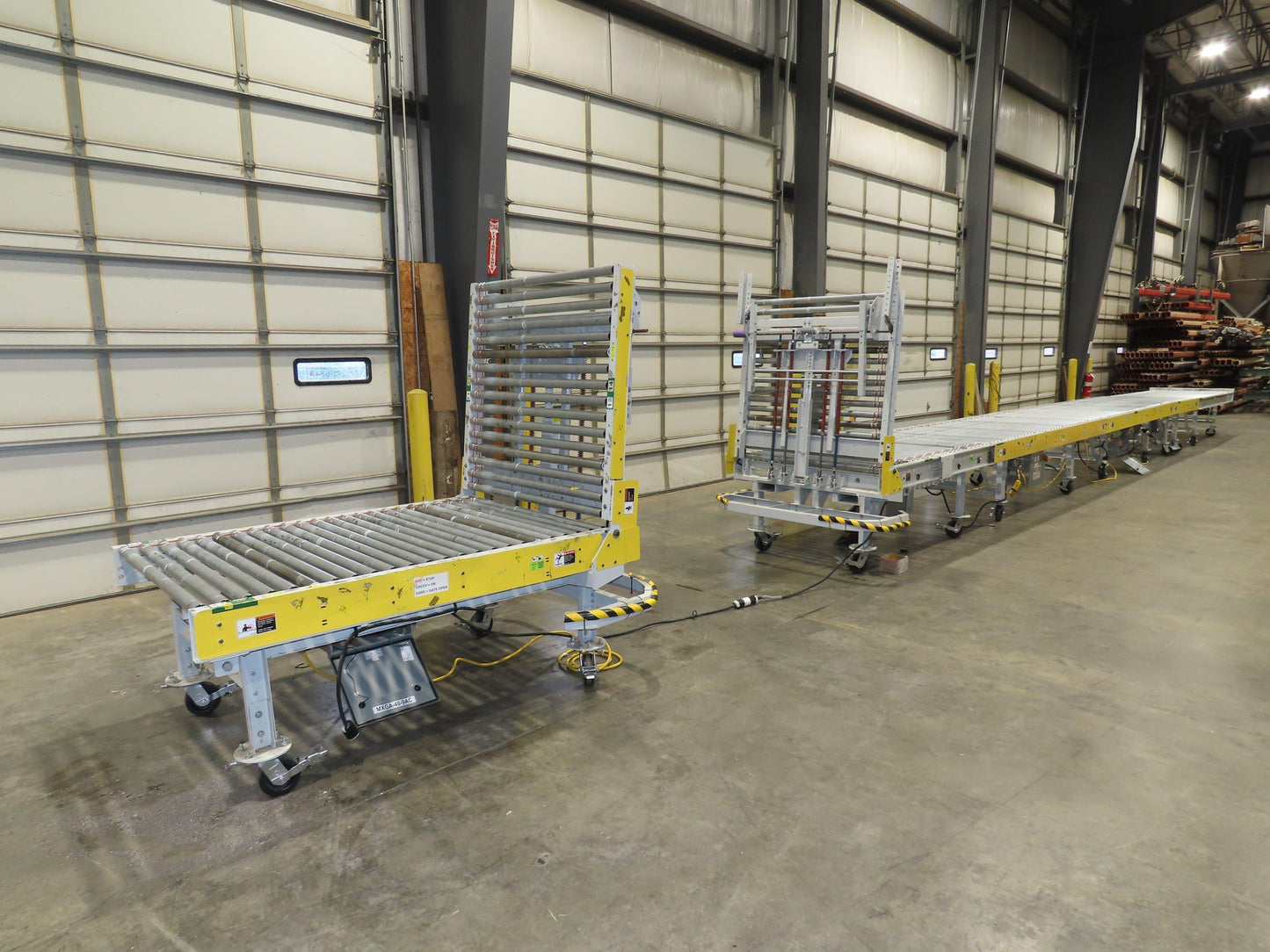 ConveyX 52"x 55' Power Roller Conveyor 48"BF Walk-Thru Gate 115V Variable Speed