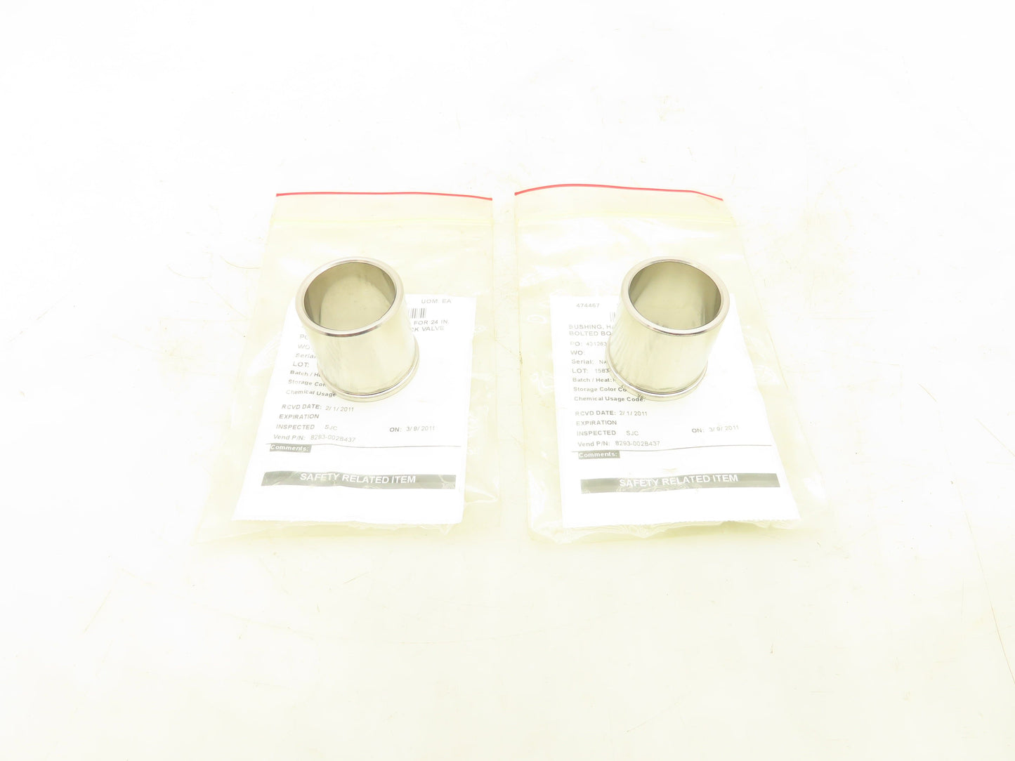 8239-002B437 24" Bolted Check Valve Hanger Bracket Bushing Lot of 2