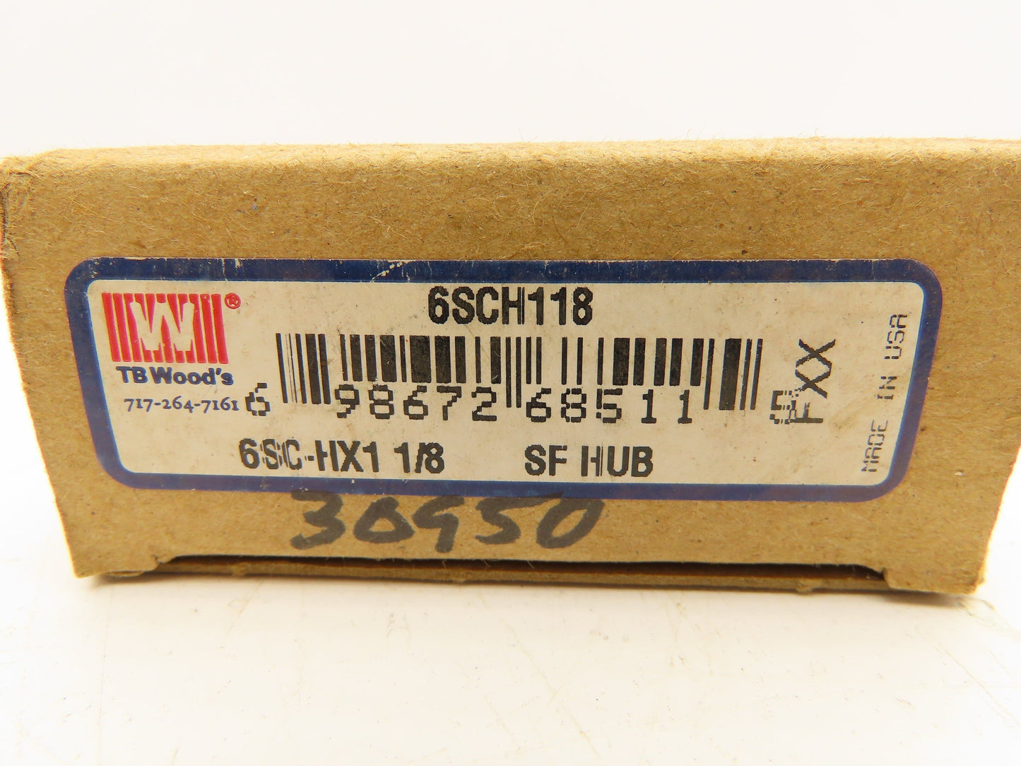 TB Woods 6SCH 1-1/8 Spacer Flange Coupling Hub 1-1/8" Bore Lot of 2