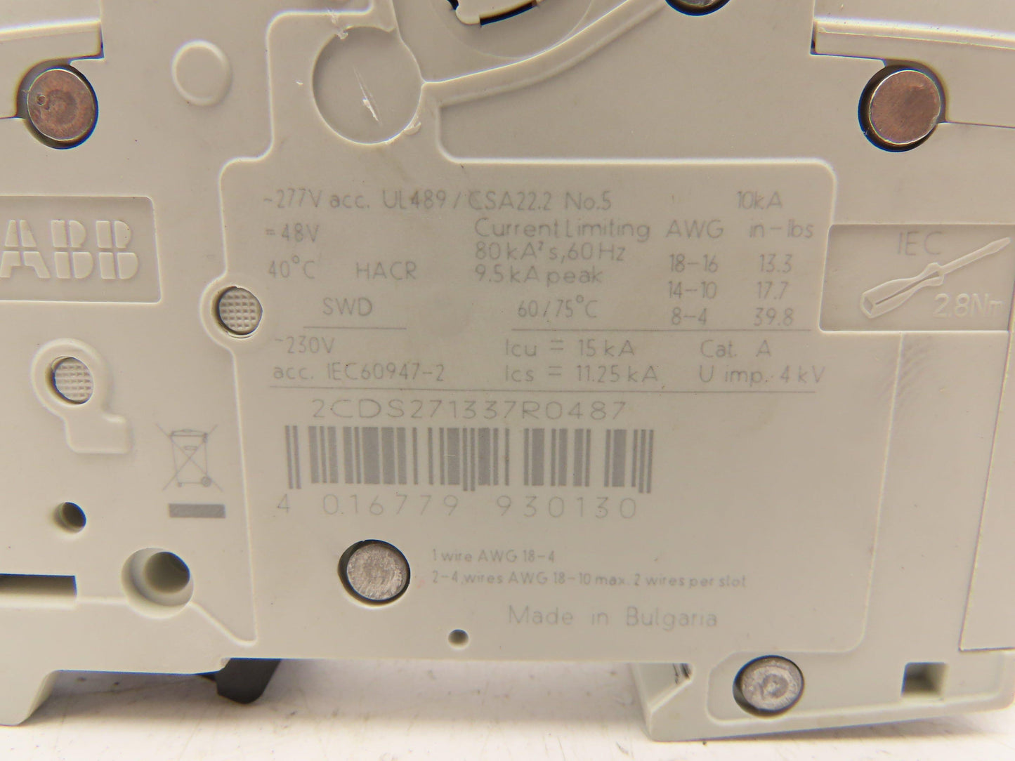 ABB E212323 Circuit Breaker 1 Pole 20A Lot of 5