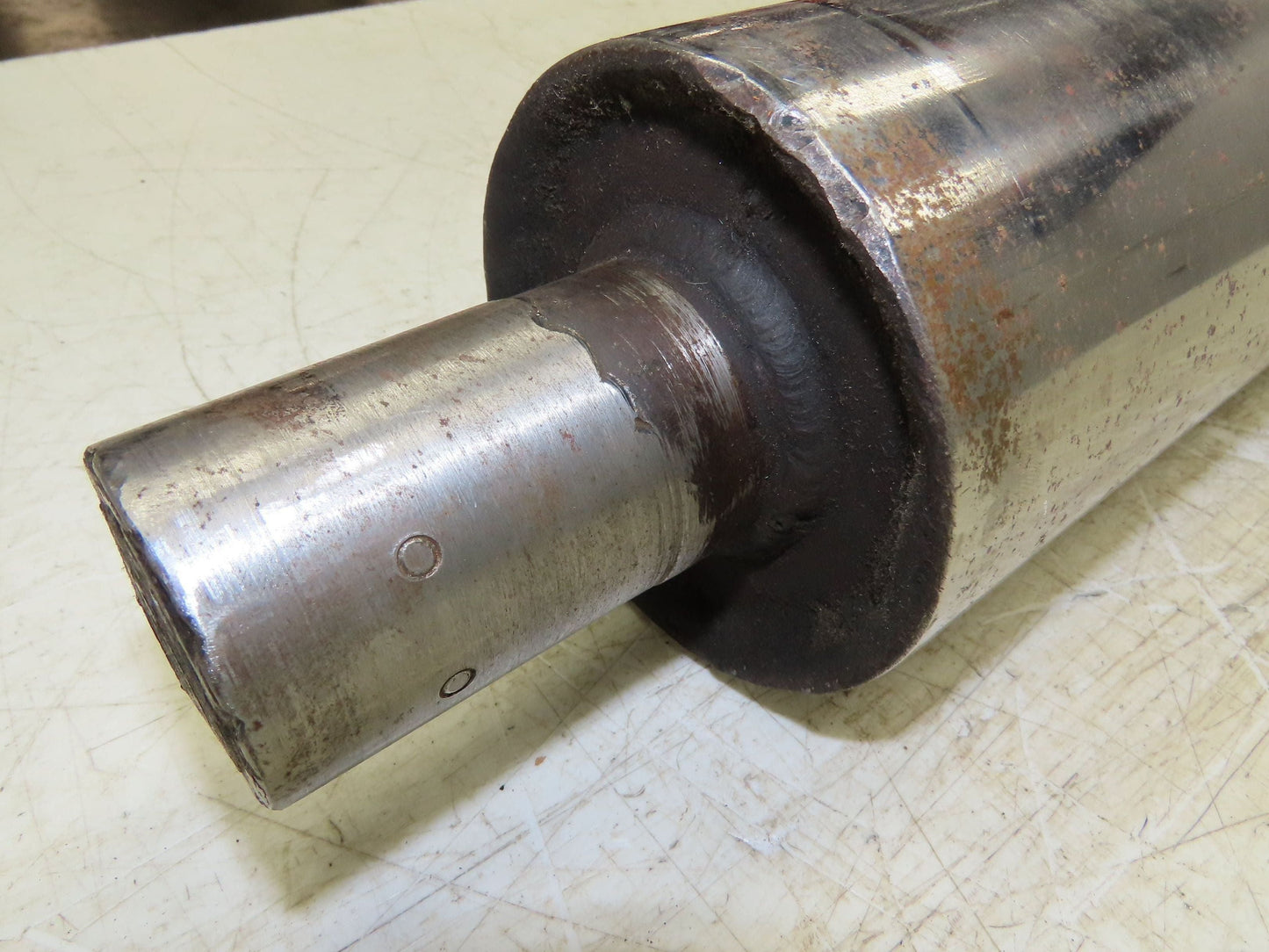 Belt Conveyor Crowned Take-Up/Tail Pulley Roller 4" Dia 28"L