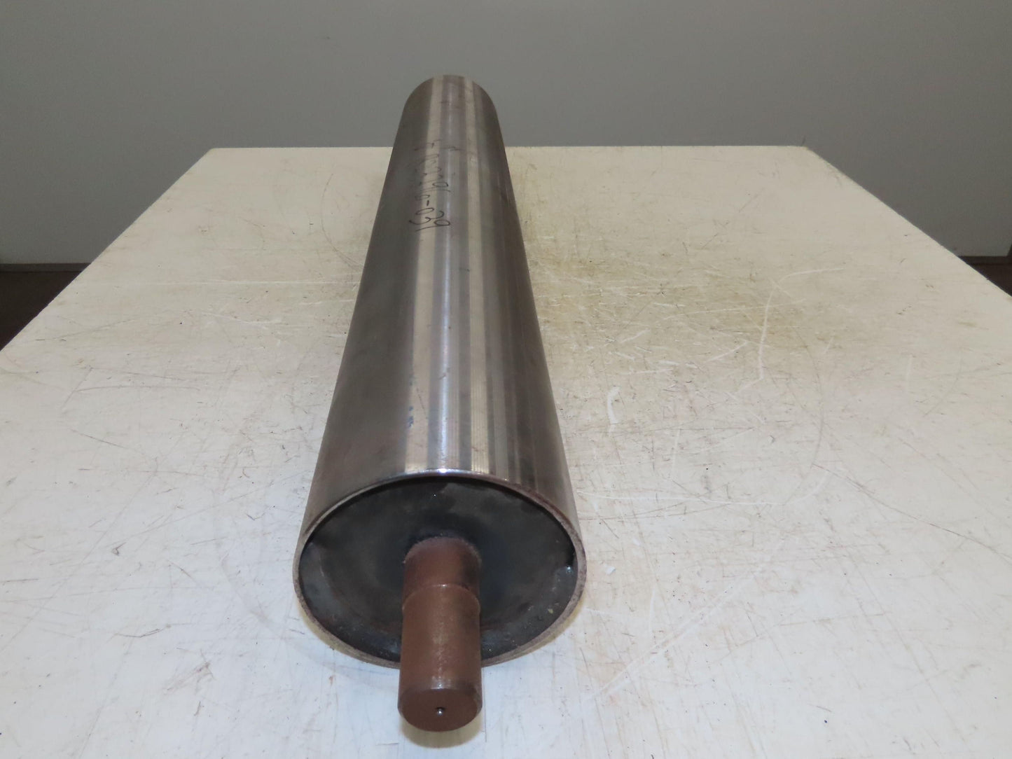 Hytrol 39" Belt Conveyor Crowned Take-Up Pulley Roller 6" Dia 35.3"L