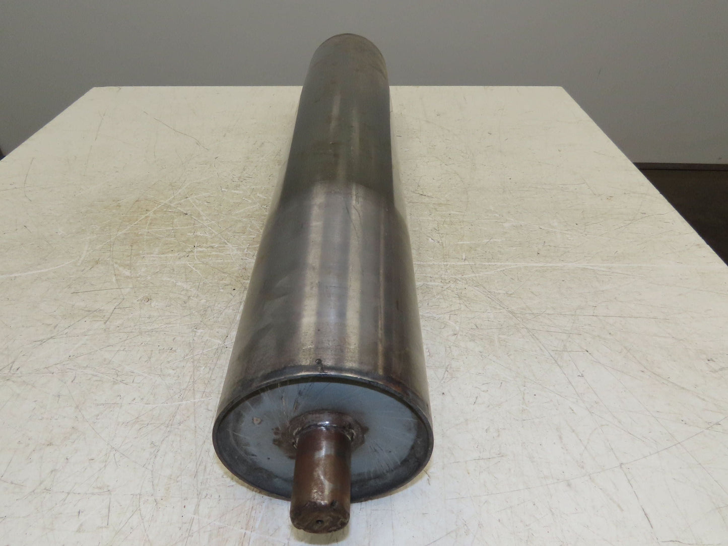 Belt Conveyor Crowned Take-Up/Tail Pulley Roller 6" Dia 32"L