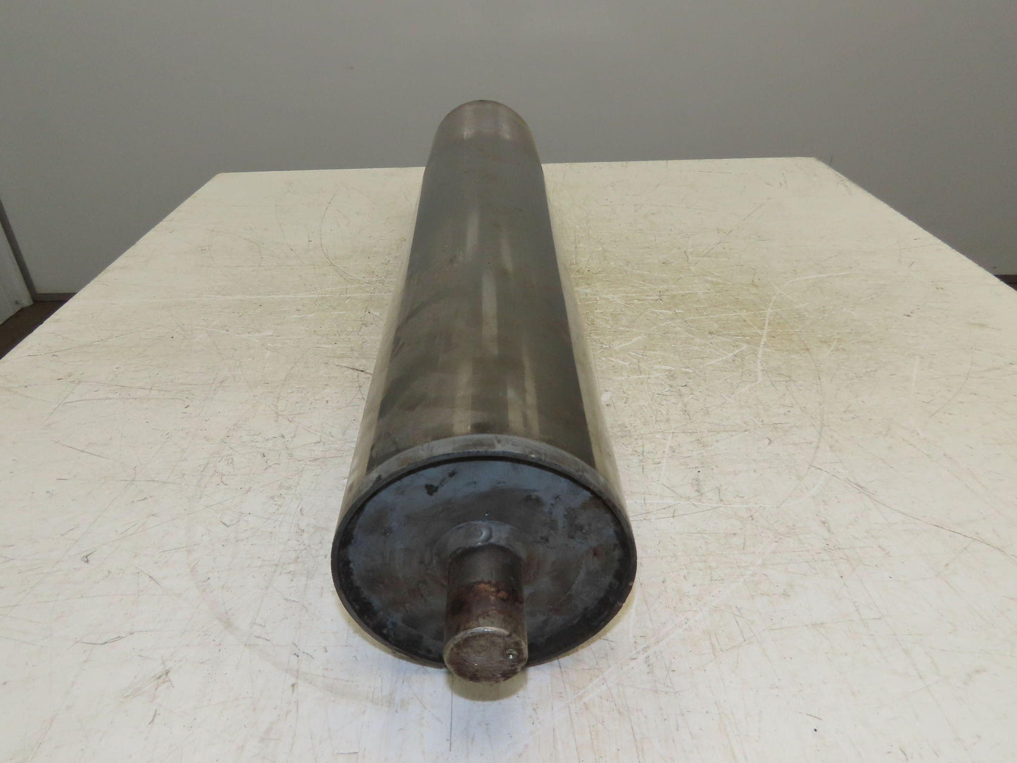 Belt Conveyor Crowned Take-Up/Tail Pulley Roller 6" Dia 32"L