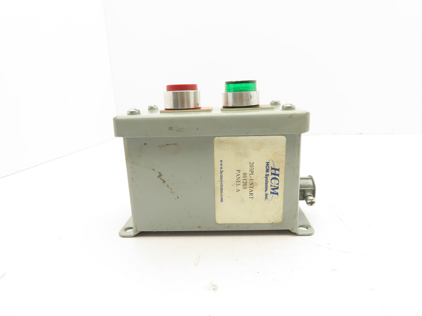 Rittal Electromate E7PBGM Pushbutton Box Enclosure Red and Illuminated Green
