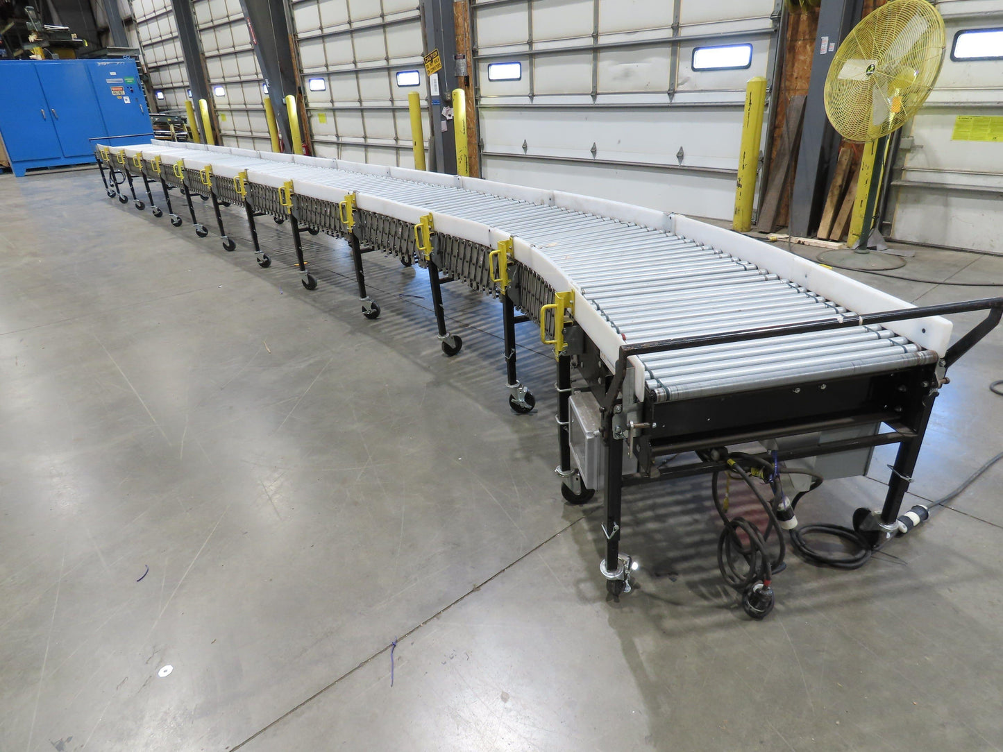 ConveyX 30"x 24-40' Expandable Powered Roller Flex Conveyor Portable 115V