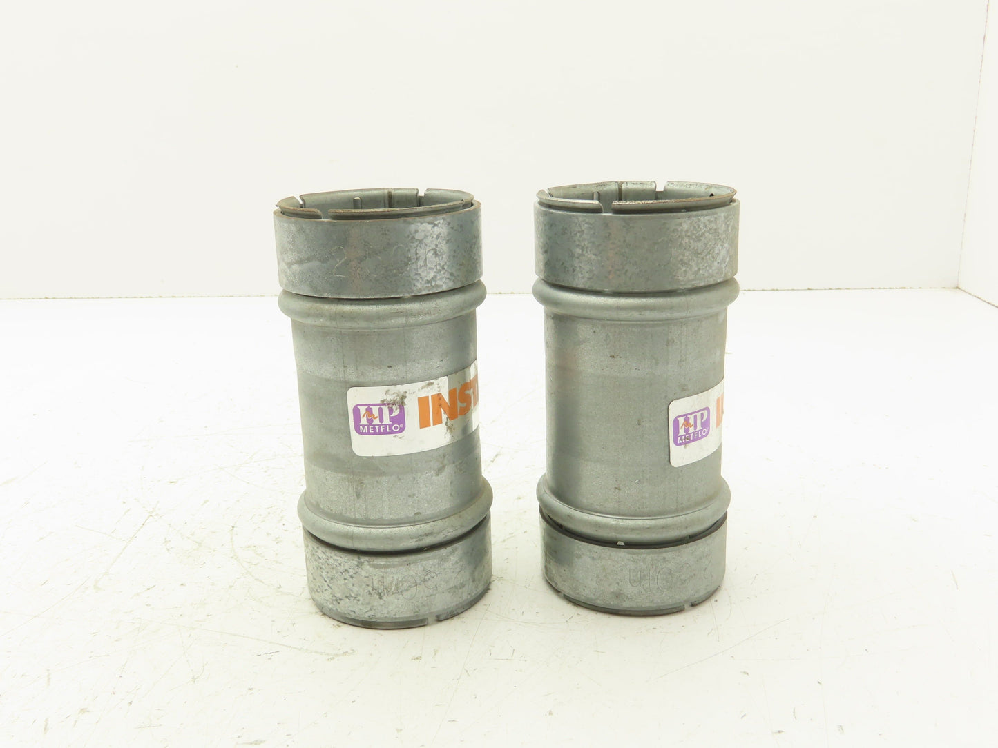 HP Metflo Instalok 2-1/2"x6" Galvanized Vacuum Coupling Lot of 2