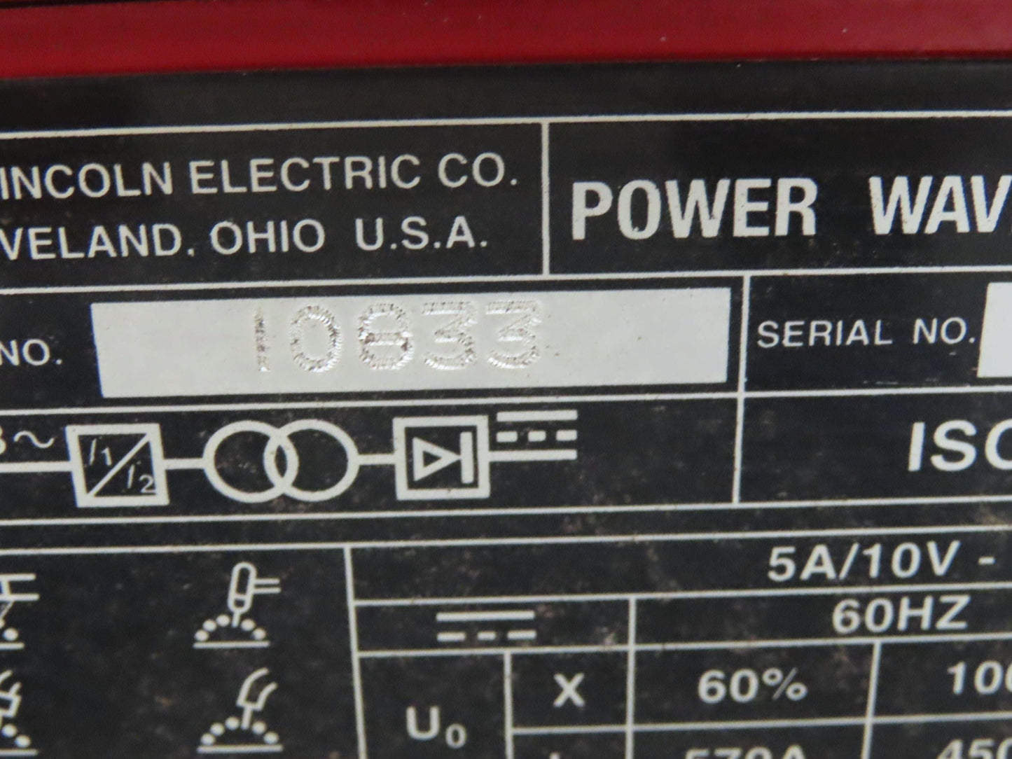 Lincoln Power Wave 455 Mig Welder 450 Amp Wire Feed Welding Power Supply Tested