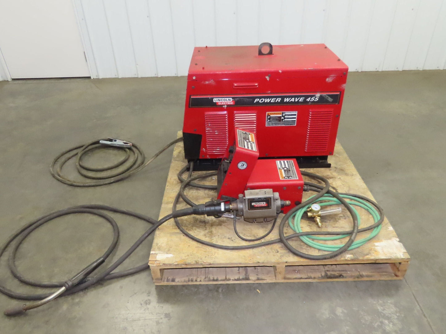 Lincoln Power Wave 455 Mig Welder 450 Amp Wire Feed Welding Power Supply Tested