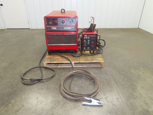 Lincoln CV 655 Mig Welder 650A Welding Power Source DH-10 Double Header Feeder