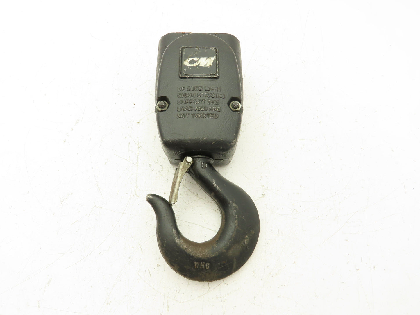 CM Lodestar 2 Ton V2 Lower Hook Block Assembly Double Reeved Chain Black