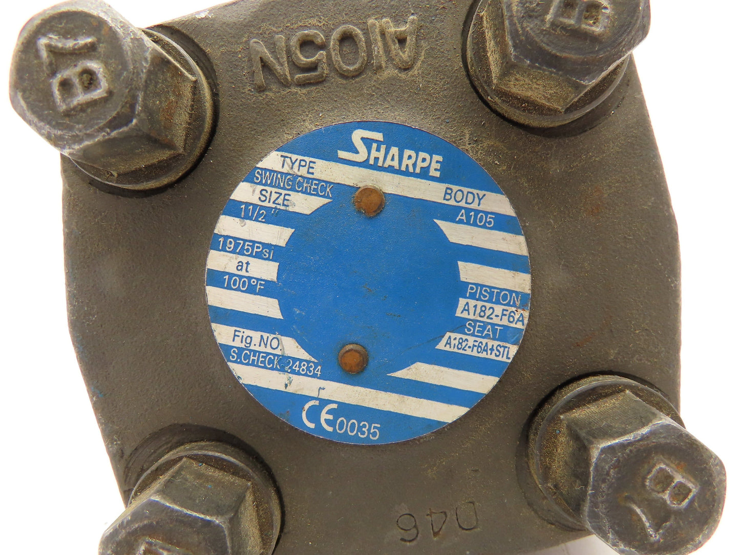 Sharpe 24834 Swing Check Valve Class 800 Steel 1-1/2" FNPT Threaded