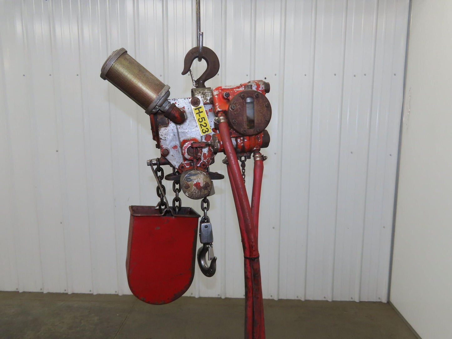 Chicago Pneumatic 1/4 Ton 500Lb Power Vane Air Chain Hoist 10' 3" Lift Pendant