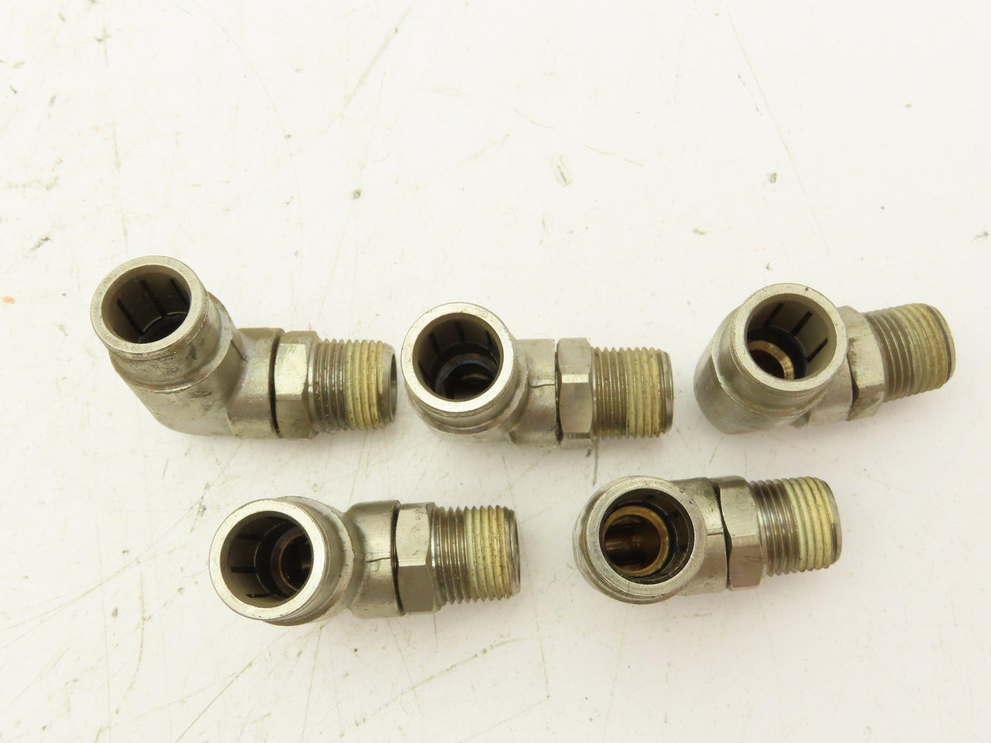 Norgren 124470738 Pneufit Swivel Male Elbow 1/2" OD Tube 3/8" MNPT Lot of 5
