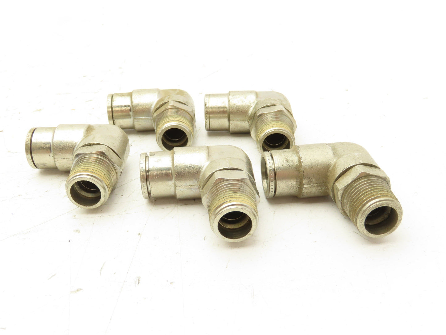 Norgren 124470738 Pneufit Swivel Male Elbow 1/2" OD Tube 3/8" MNPT Lot of 5