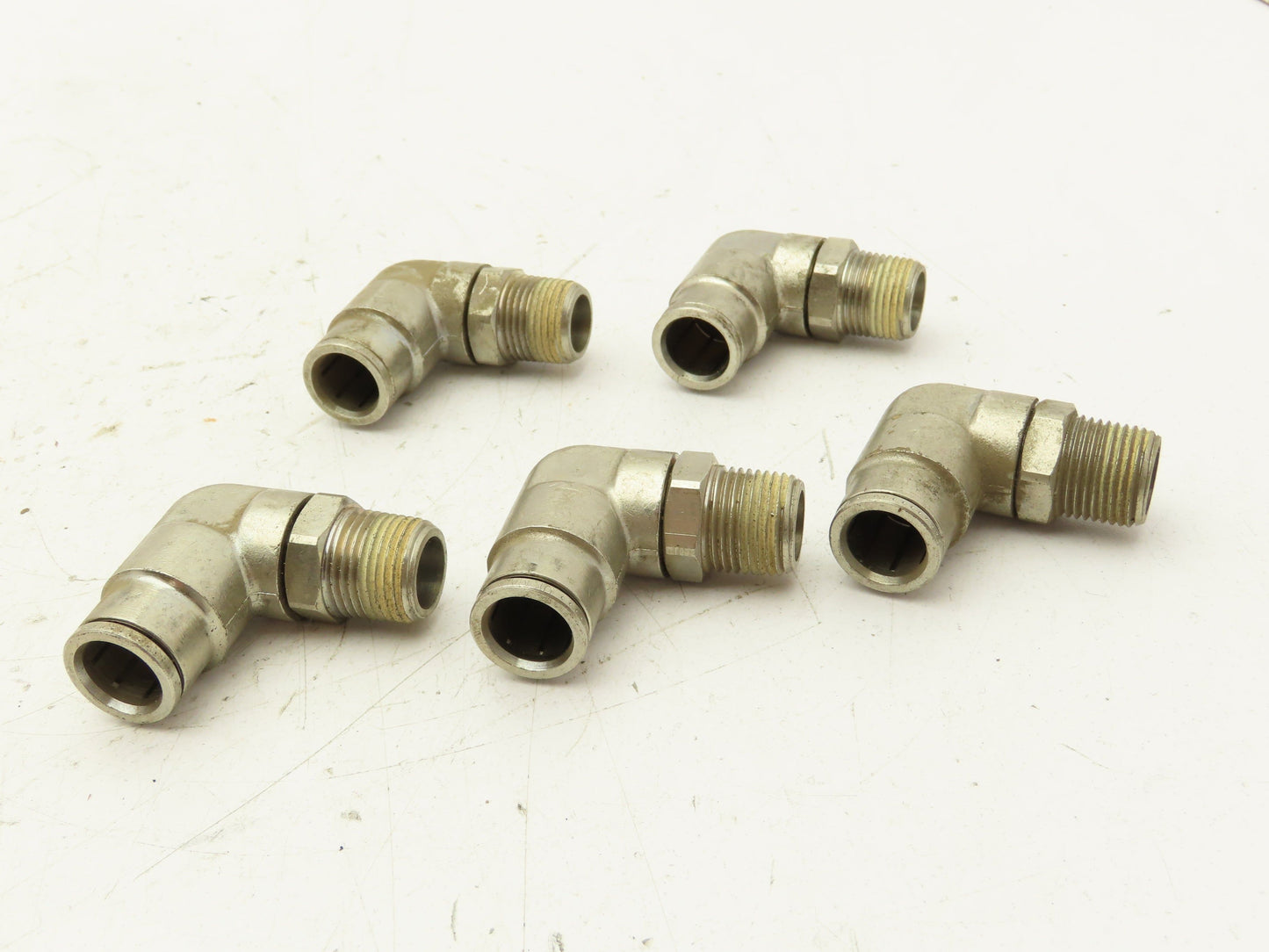 Norgren 124470738 Pneufit Swivel Male Elbow 1/2" OD Tube 3/8" MNPT Lot of 5