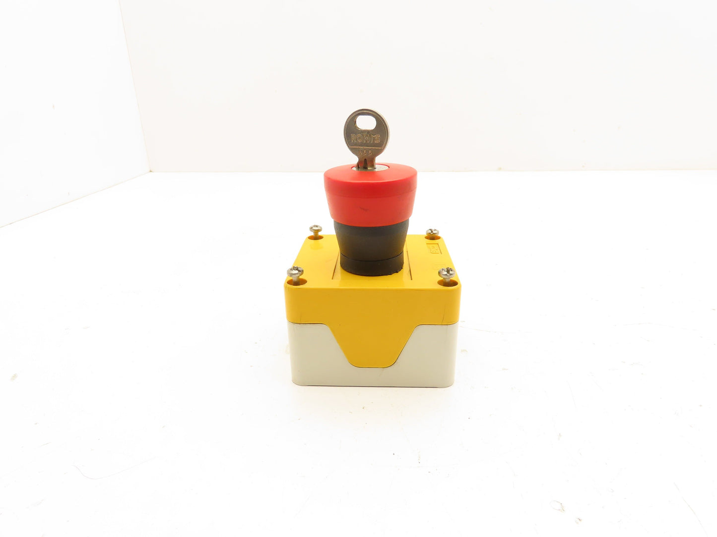 Baco LBX11302 Red E-Stop Key Reset Enclosure 3x3"