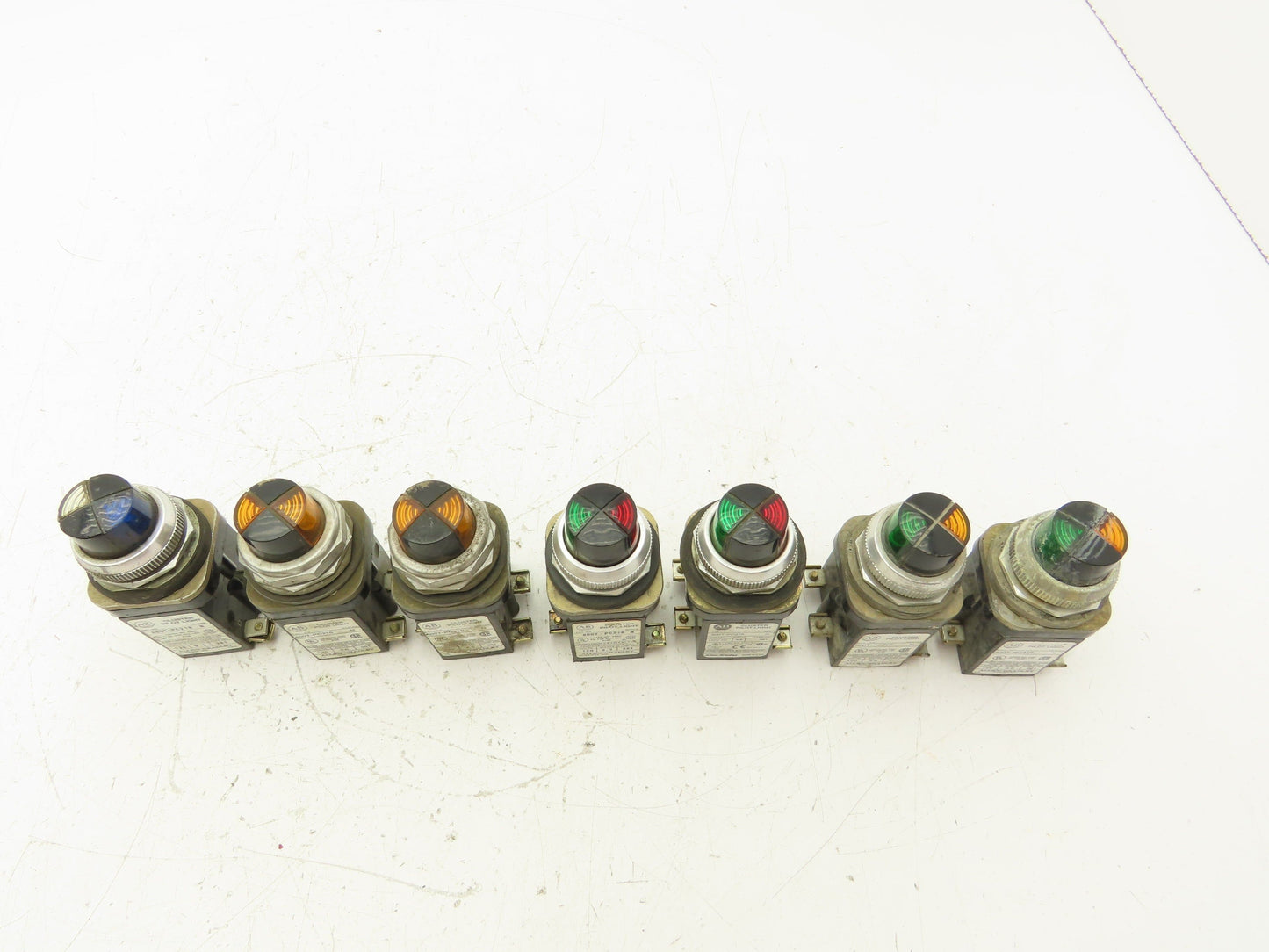 Allen Bradley 800T-PC216 Cluster Pilot Light 30mm Mixed Lot of 7