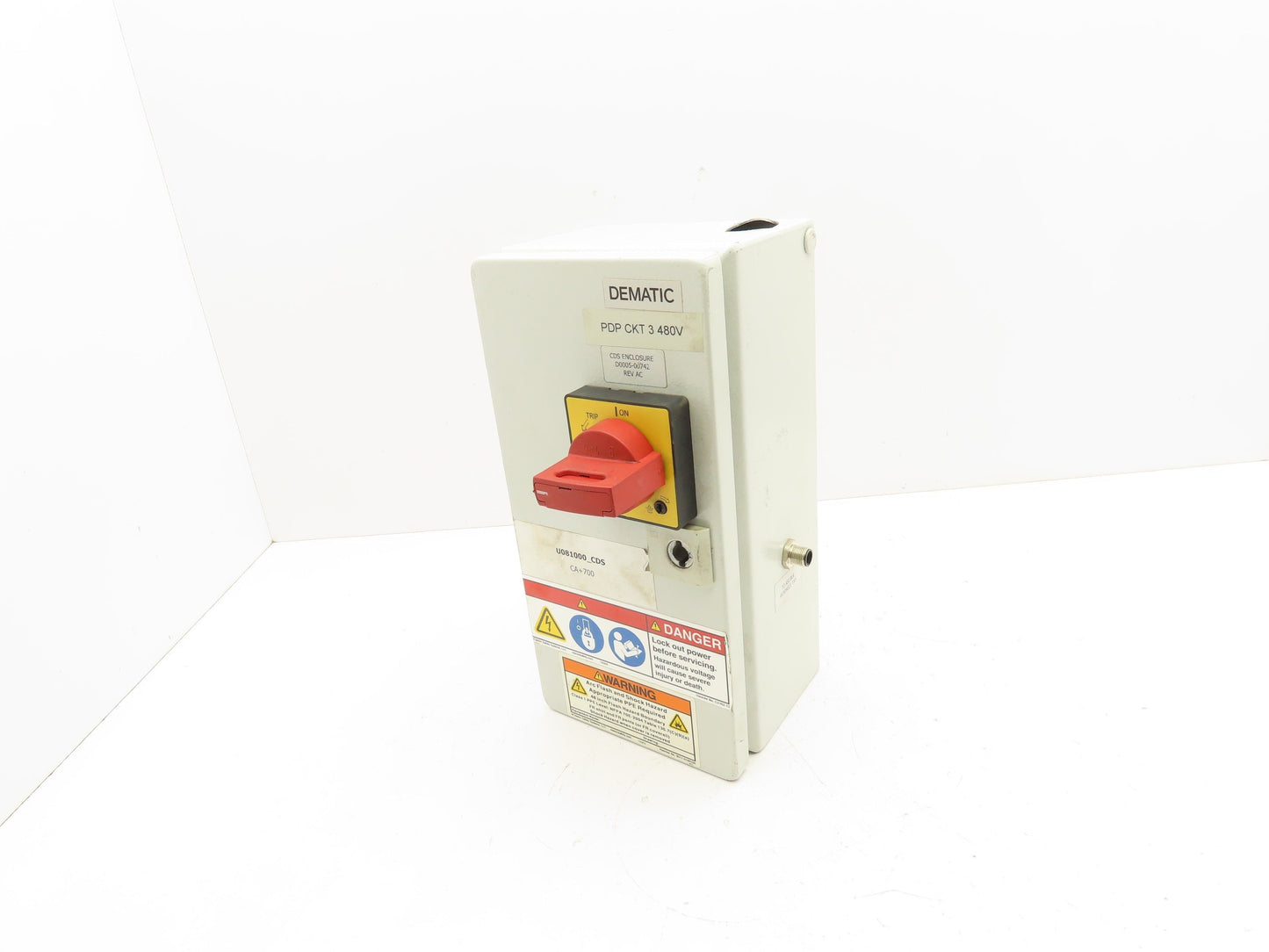 Dematic Manual Motor Circuit Breaker Contactor Disconnect Box 480V 140M-C2E-B63
