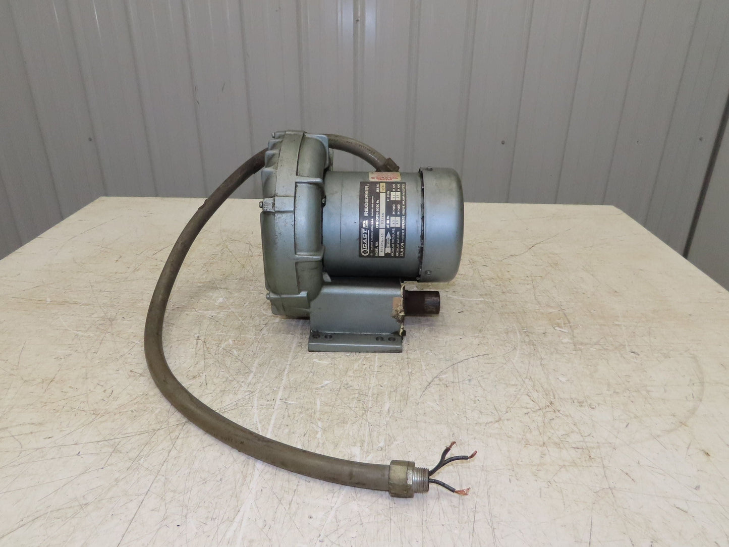 Gast R3305A-10 Regenair Regenerative Blower 53 CFM 1/2Hp 230/460V 3PH 1-1/4"
