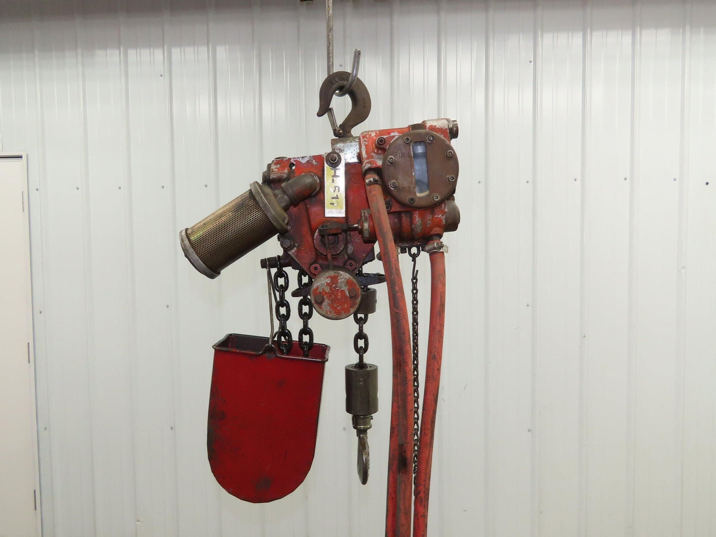 Chicago Pneumatic 1/2 Ton 1000Lb Power Vane Air Chain Hoist 10' 8" Lift Pendant