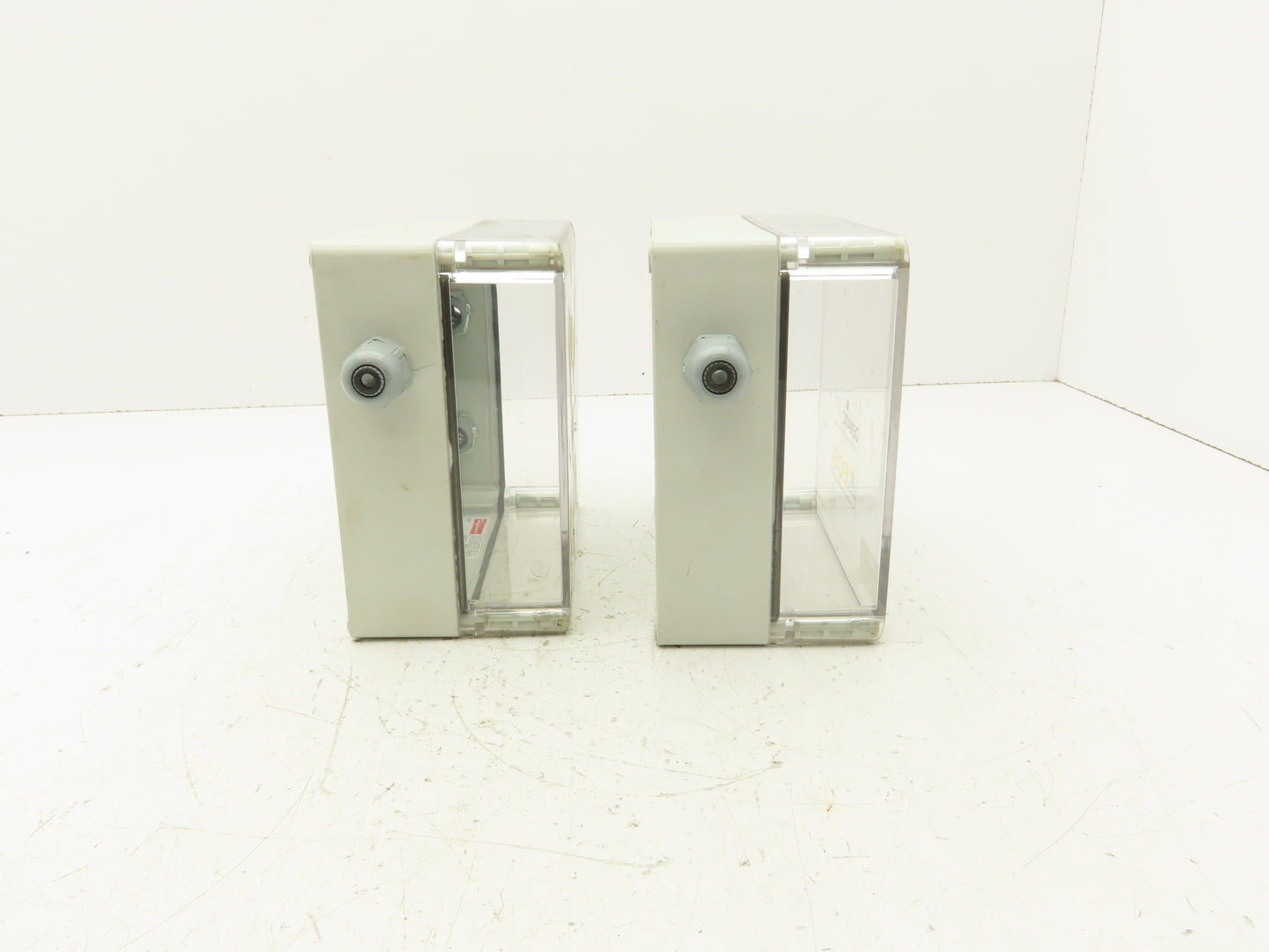 Hoffman 181810PCECC Polycarbonate Terminal Box 168.5x92mm Clear Cover Lot of 2