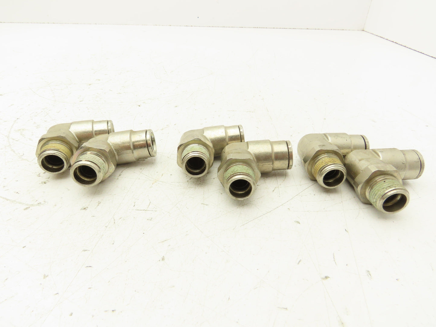 Norgren 101471238 Pneufit Swivel Male Elbow 12mm OD Tube 3/8" BSPT Lot of 6