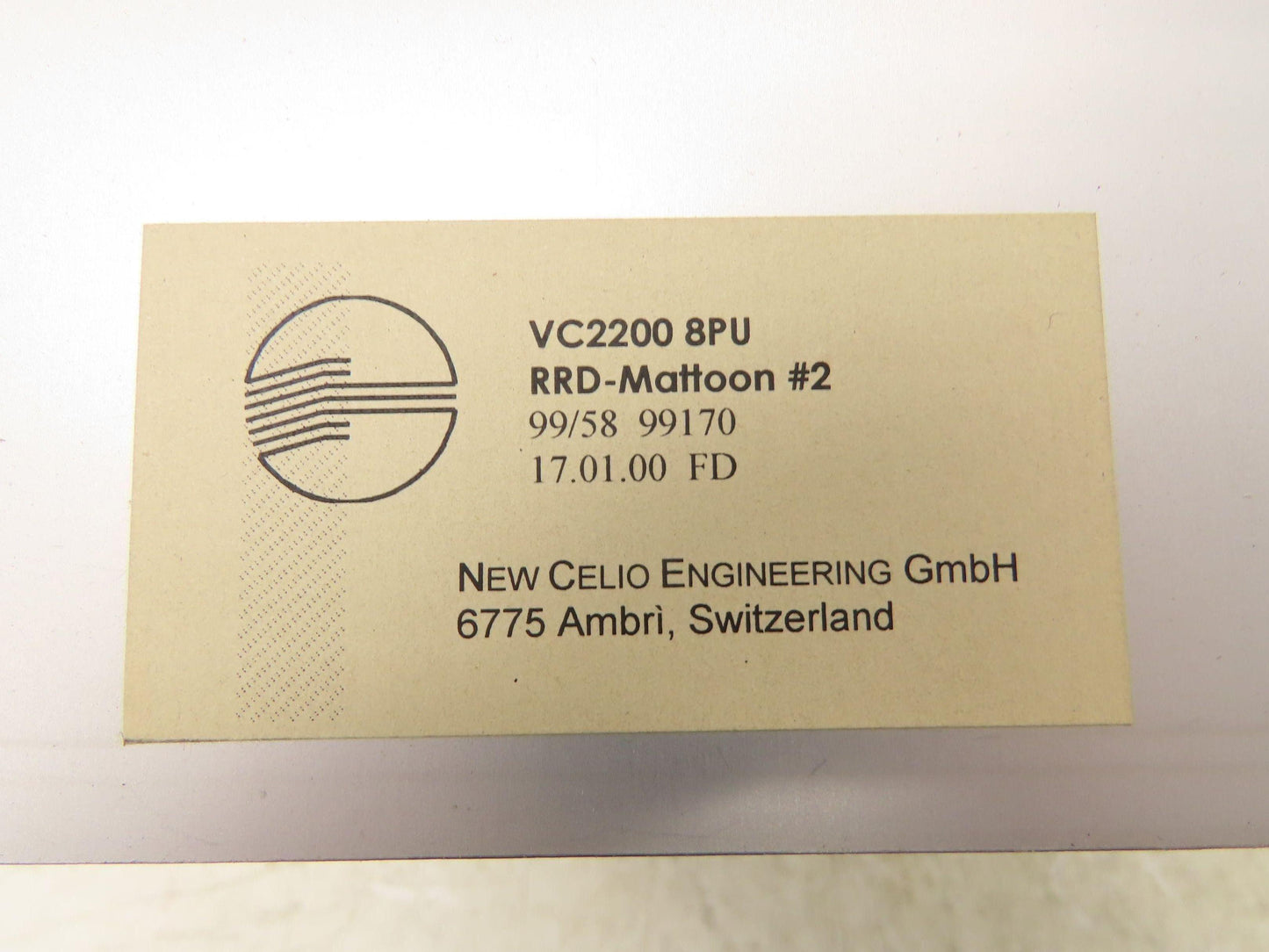 Celio VC2200 8PU PLC Slot Rack Viscolor 2200