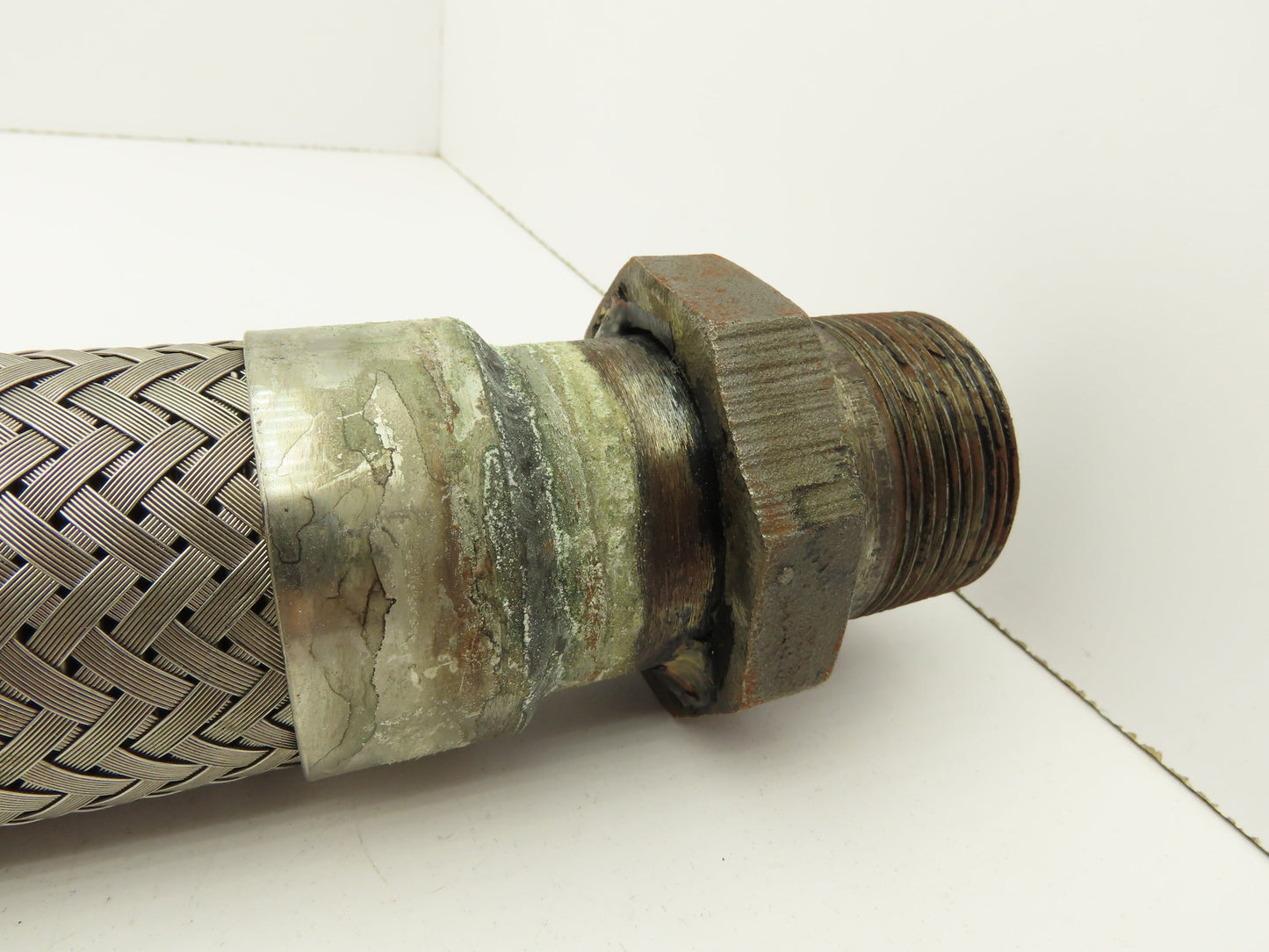 Hydra Stainless Steel Braided Flex Hose 1-1/2" x 27" Long 1-1/2" NPT Male Ends