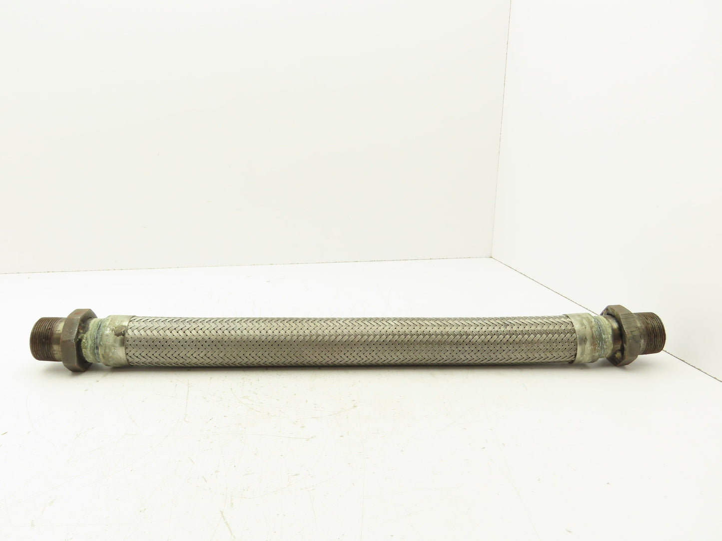 Hydra Stainless Steel Braided Flex Hose 1-1/2" x 27" Long 1-1/2" NPT Male Ends